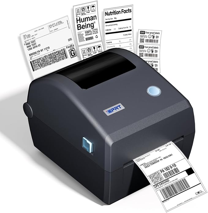 iD880 Direct Thermal Desktop Printer 203 dpi Print Width 4" USB Ethernet,Industrial Printer for Warehouse Shipping Label Barcode Address, Compatible with Amazon, Shopify, USPS & More