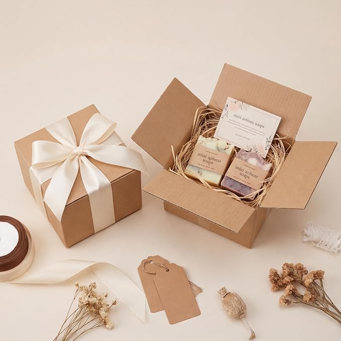 CRUGLA 30 Packs 4x4x4 Shipping Boxes for Small Business, Corrugated Cardboard Boxes Bulk for Shipping Packing Mailing