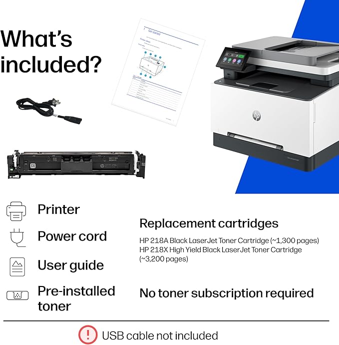 HP Color LaserJet Pro MFP 3301sdw Wireless All-in-One Color Laser Printer, Office Printer, Scanner, Copier, ADF, Duplex, Best-for-Office (499Q3F)