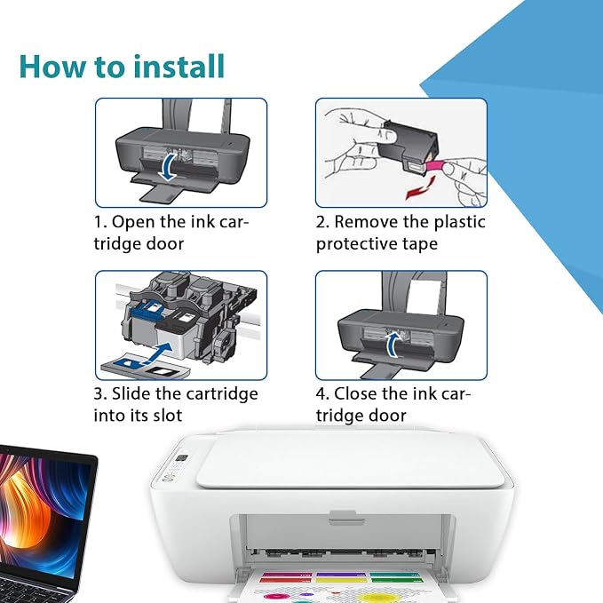 61XL Ink Cartridge Compatible for HP Ink 61 XL Black Color Combo 5530 4500 (Pack of 2)