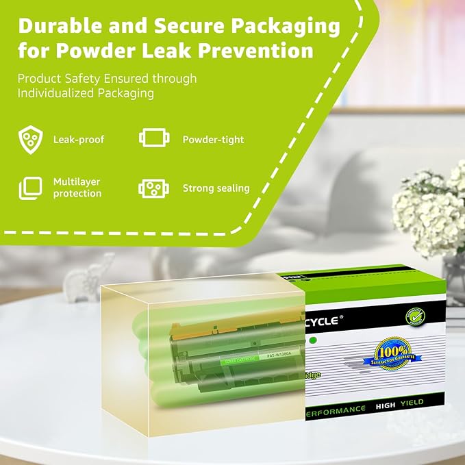 greencycle 138A W1380A [with Chip] Compatible Black Toner Cartridge Replacement for HP 138A W1380A 138X W1380X Work with LaserJet Pro 3001dw 3001fdw MFP 3101fdw Series Printer Ink ( 1-Pack )