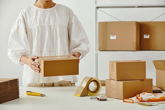 25 Packs Small Shipping Boxes 5X5X5 Inches, Kraft Corrugated Cardboard Boxes, For Small Business, Easy Assemble For Mailing, Moving, Packing And Storing