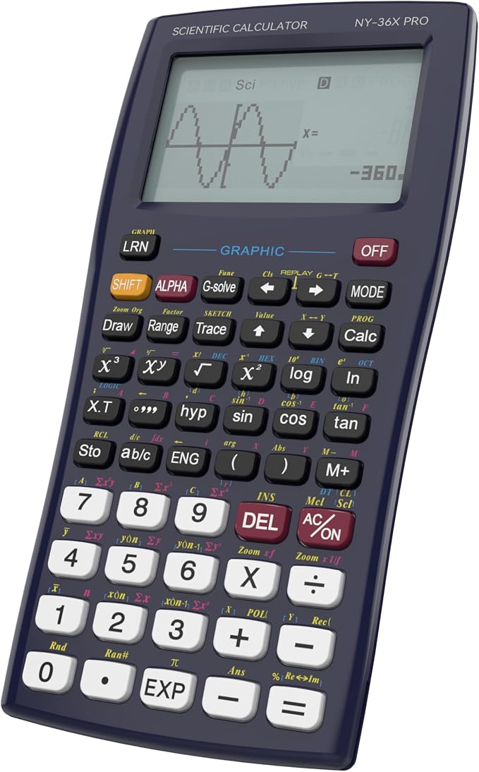 ROATEE Graphing Scientific Calculators 36X Pro 360 Functions for School | Desktop Calculators 3-in 14 Digit Display Office Supplies for High School Student Teacher Engineer