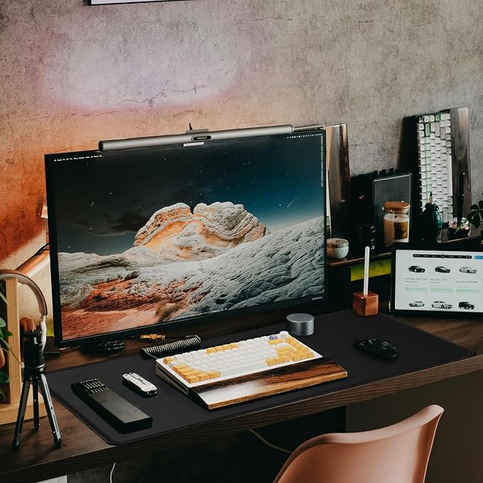 Large Gaming Mouse Pad, 31.5" x15.7" Water Resist Large Extended Desk Mat | Mouse Pad with Superior Micro-Weave Cloth, Big Keyboard Mousepad with Non-Slip Base, Desk Pad for Office Home Gaming, Black