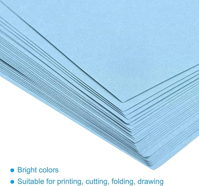 MECCANIXITY 100 Sheets Colored Copy Paper 8.3 x 11.7 Inch Printer Paper 80gsm Light Blue for Office Printing, Document Copying, Invitations, Forms, Art Projects