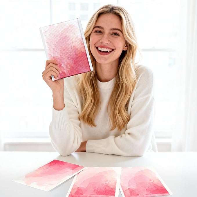 Fuxury Bubble Mailers 6x10" Pink Watercolor Padded Envelopes 100 Pack Usable Size 6x9" Bubble Envelopes Strong Adhesion Padded Mailers Thick Waterproof Shipping Envelops for Mailing Jewelry Makeup #0
