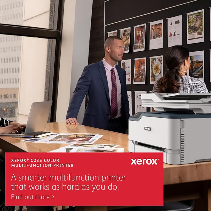 Xerox C235dni Wireless Color Laser All-in-One Printer | Color Print, Scan, Copy & Fax, 24 ppm performance, reliable wireless connectivity, ideal for hybrid & small businesses