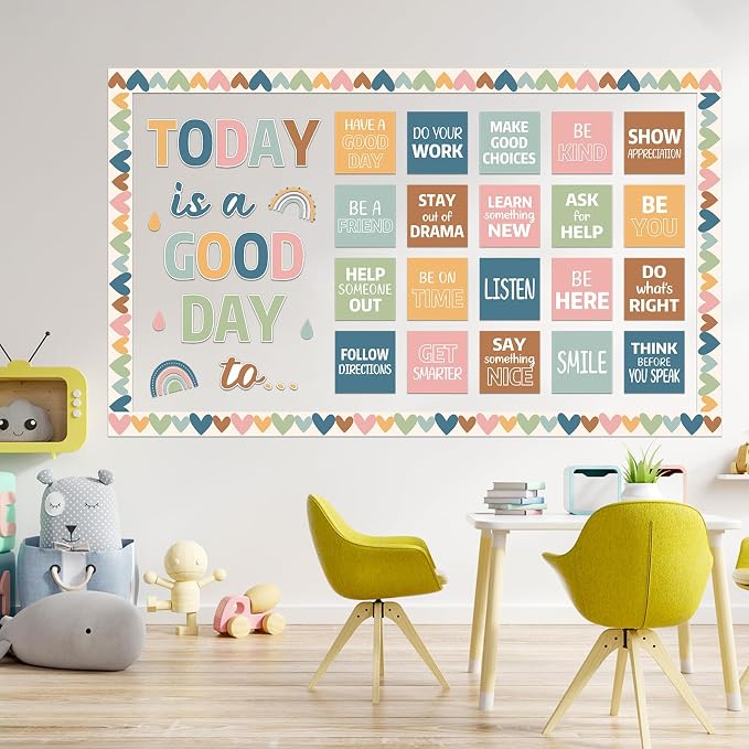 Inspirational Bulletin Board Decorations Set Boho Today Is A Good Day Classroom Decor Back to School Boho Motivational Bulletin Board Positive Affirmations Posters for Classroom Office Wall Decoration