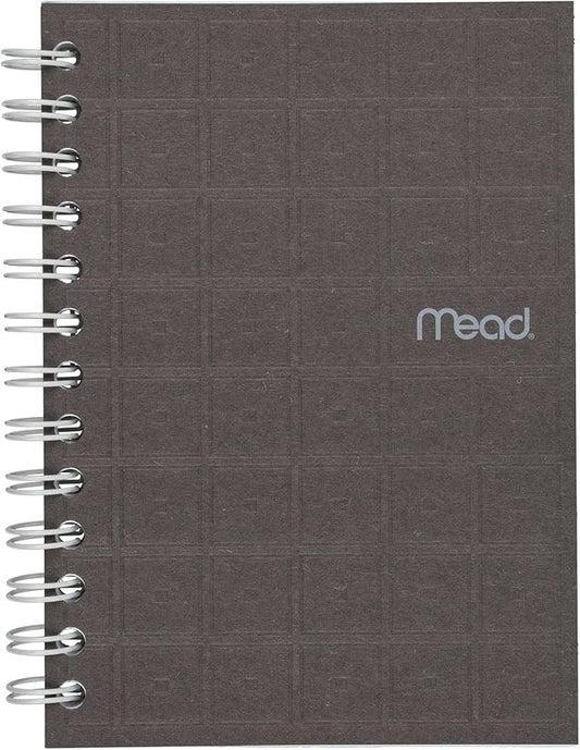 Mead Spiral Notebook, College Ruled Paper, 80 Sheets, 7" x 5", Recycled, Assorted Colors, Color Selected For You, 1 Count (45186)