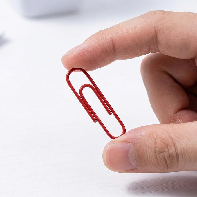 Colored Jumbo Paper Clips, 2 Inch (50mm), 300PCS | Vinyl Coated, Rust Proof, Storage Box Included, For Office School Home Document