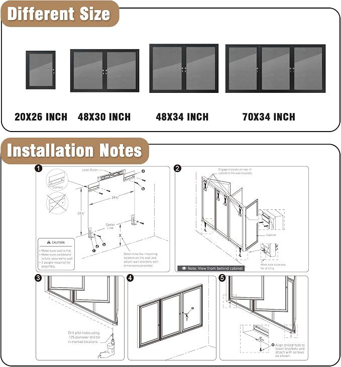 Mifuro 70"x34" Enclosed Bulletin Board, Outdoor Lockable Weather-Resistant Aluminum Cork Noticeboard for School & Office, Black Frame w/Grey Flet