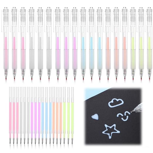 36Pcs Quick Dry Glue Pen, Ballpoint Roller Glue Pen Tacky Glues Pens | Apply Glues Like Writing, Easy Precise Control, Fine Tip, Classroom Supplies, for Craft Scrapbook, Card Making