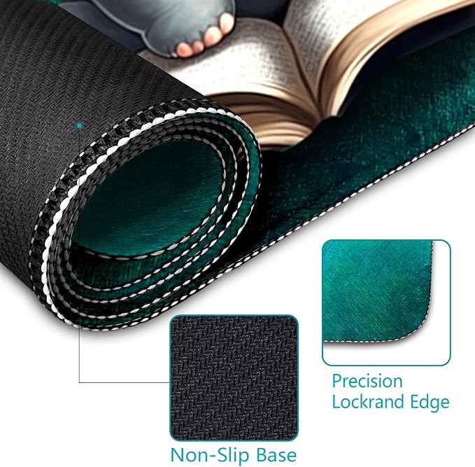 LIMKRIAN Desk Mat, Mouse Pad for Desk Office Decor, 31.5x11.8 in, Elephant | Cute Back to School Desk Pad, Big Mousepad, Stitched Edges, Smooth, Non-Slip, Home Office School Supplies Desk Accessories