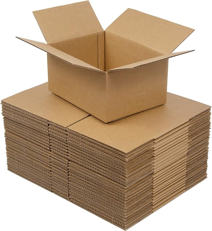 Shipping Boxes 8x6x4 Inches Small Corrugated Cardboard Boxes, 25 Pack