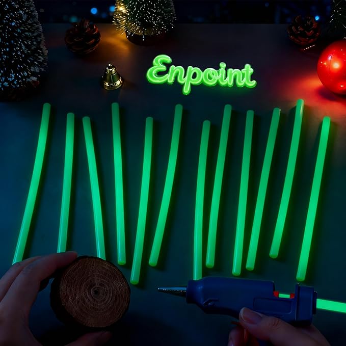 Glow in The Dark Glue Sticks Bulk, 0.27"x8" Hot Melt Glue Sticks for DIY, Art, Crafting, Sealing Wax Stamps, School Gluing Project, Car Dent Repair, 36 PCS
