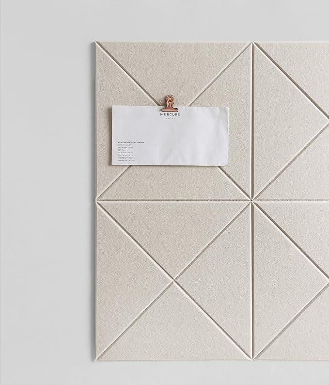 Cork Board 24 x36 Alternative - 6 Pack Felt Wall Tiles with Safe Removable Adhesive Tabs, Cork Boards for Walls Cork Board for Home Office Pin Board Tack Board - Beige