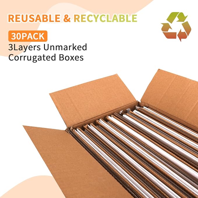 Rempry Brown 12x12x6 Shipping Boxes Set of 15, Corrugated Cardboard Box for Mailing, Packaging Small Business, Kraft Mailer Gift Boxes