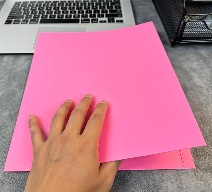 100 Packs Color Folders with Pockets,Two Pocket Folders Bulk Fit Letter Size Paper,File Folders Letter Size,Durable Paper Folders for School, Office, Business. (100, Colored)
