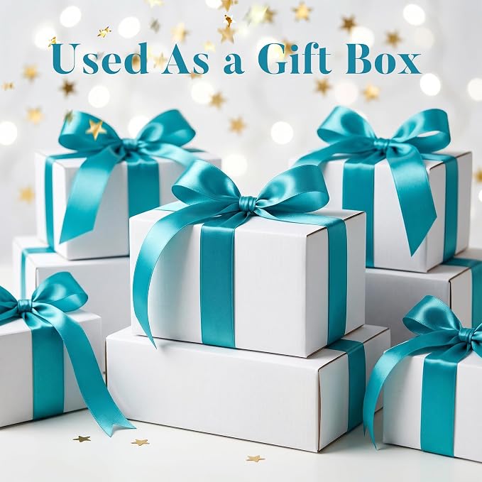 Small Shipping Boxes 10x6x6 Set of 6 | White Corrugated Cardboard, Box for Packaging Small Business Mailing Moving Gifts Wrap, Easy Assemble