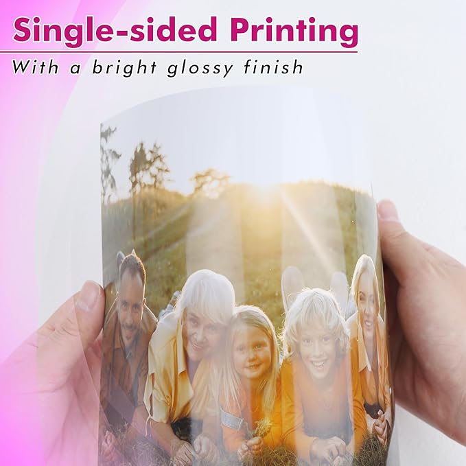 Koala Glossy Inkjet Photo Paper 5X7 Inches 48lb 100 Sheets Professional Glossy Photographic Paper Compatible with Inkjet Printer Use DYE INK 180GSM