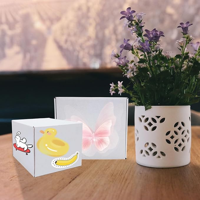 6x5x4 inch Shipping Boxes Set of 25， White Corrugated Cardboard Box Mailer Boxes for Packaging Small Business Shipping，Mailing Boxes Bulk for Birthday Wedding Party Book Literature Gift Giving