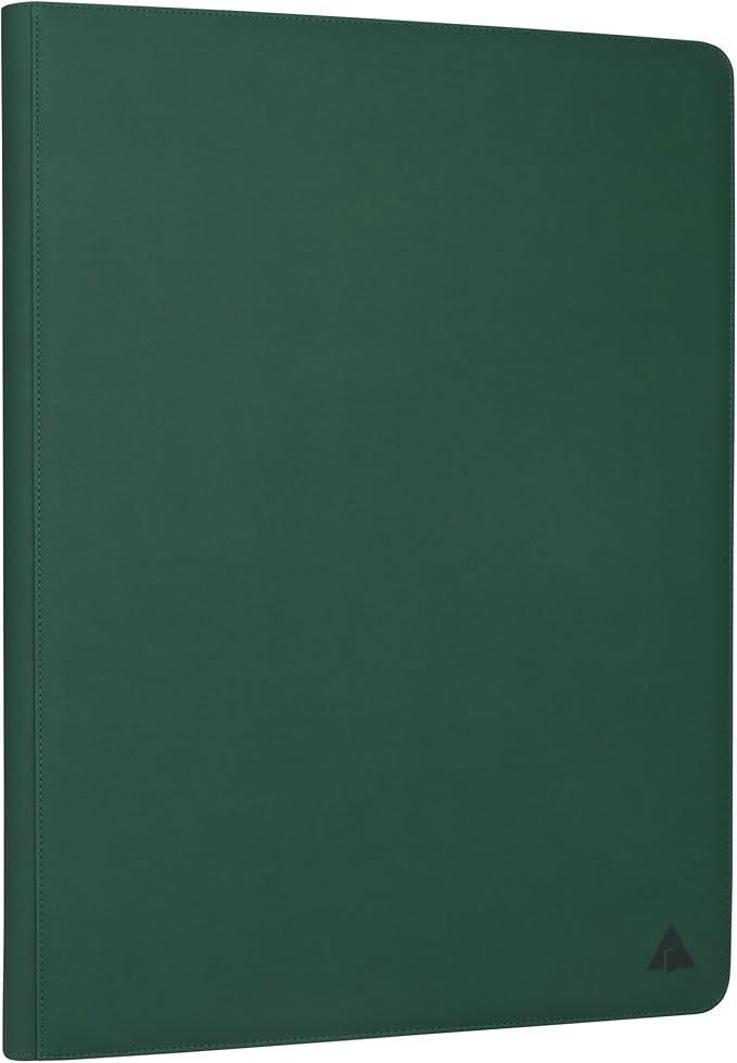 Rayvol Premium 2300 Pockets Card Binder, Large 36-Pocket 2000+ Ringless Trading Card Album - Side Loading UltraSonic-362304 Tech Zip Binder for TCG -Green