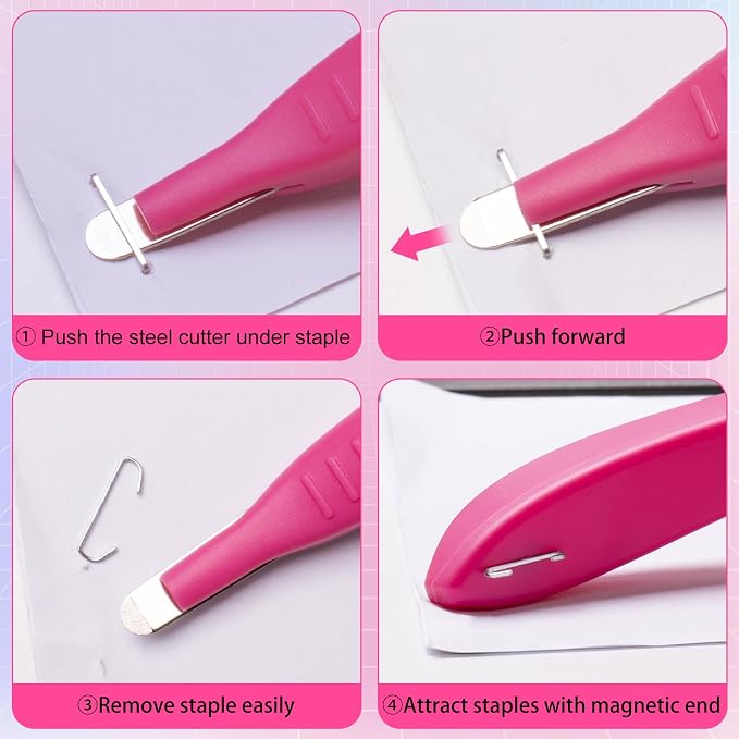 Magnetic Staple Remover 5 Pack | Ergonomic Staple Puller, Quick and Effortless Staple Removal, for School & Home Office