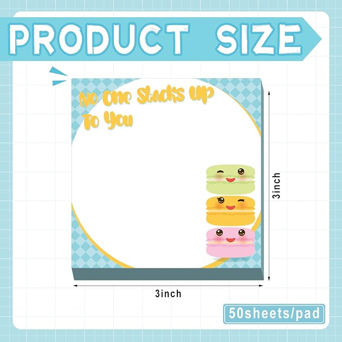 Geyee 12 Pcs Fun Inspirational Sticky Notes 3x3 Inch Notepads,Cute Style | Motivational Cute Notepads for Teachers Nurses Coworkers, Positive Appreciation Quotes, Funny Studying Supplies Gifts