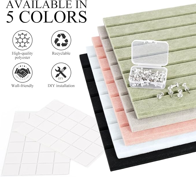 Large Arched Felt Bulletin Board, 35''x24''-6 Pack Cork Board with 30 Pushpins & 48 Residue-Free Adhesive Tabs, Decorative Photo Picture Board for Home Office School Wall