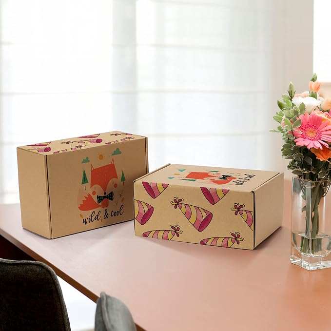 9x6x4 Shipping Boxes Set of 20, Brown Corrugated Cardboard Literature Mailer Box for Packaging, Mailing, Business