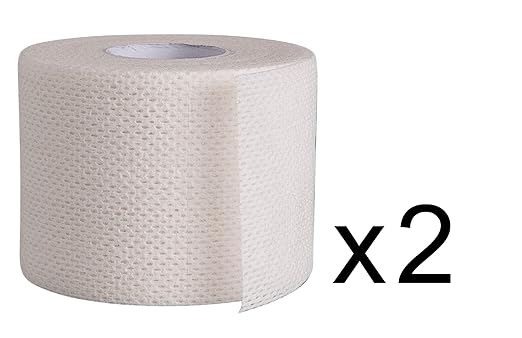 Areza Medical Surgical Tape - Porous Skin Soft Fabric Cloth Adhesive Tape - Fabripore - 2" x 10 yds. (5 cm x 9 m) - 2 Rolls per Box - 60 Boxes (Total of 120 Rolls)