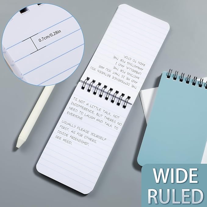 QiCheng Pocket Notebook Small Notepad Pocket Notepad Small Spiral Notebooks 3X5Inches (12-1)