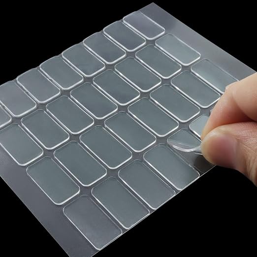 Removable Mounting Putty, 160 Pcs, 20x10mm | Clear Sticky Tack, Double-Sided Adhesive, No Trace for Poster, Museum, Wall Hanging, Craft & Home Office Decor