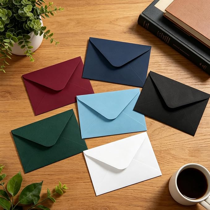 50 PCS Dark Green Colorful A4 Envelopes,4x6 Envelopes for Invitations | 4x6 Envelopes for Greeting Cards, Great for Invitations, Wedding Invitation, Birthday, Baby Shower, Graduation