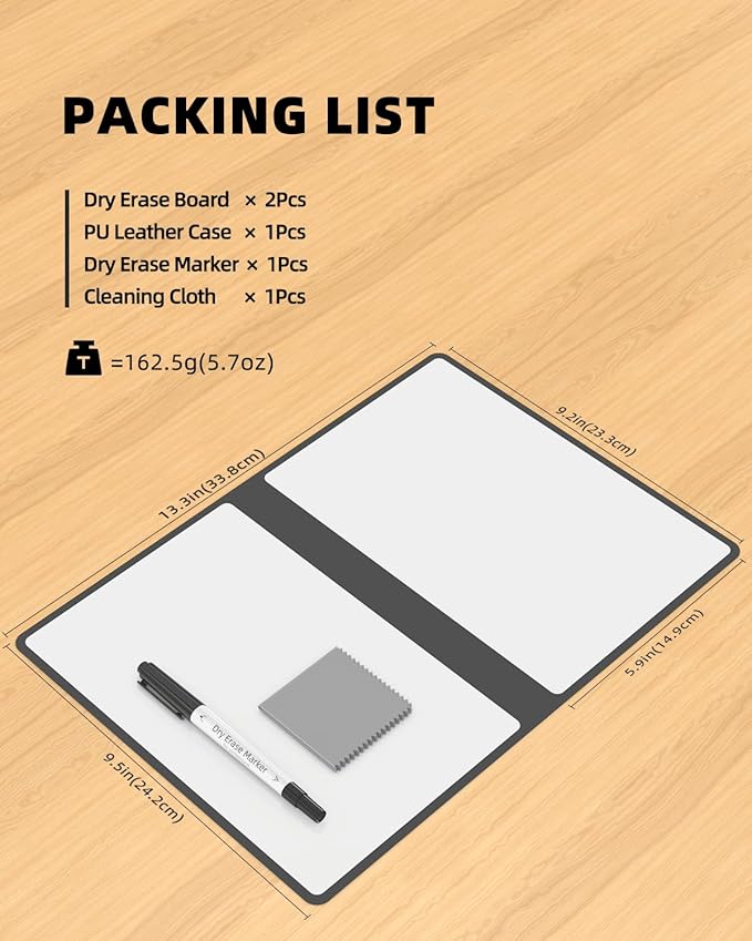 Portable Small White Board Dry Erase Board, Reusable 9.5 * 6.6in Notebook Memo, Office Home Supplies Desk Accessories MH760 (Pink)