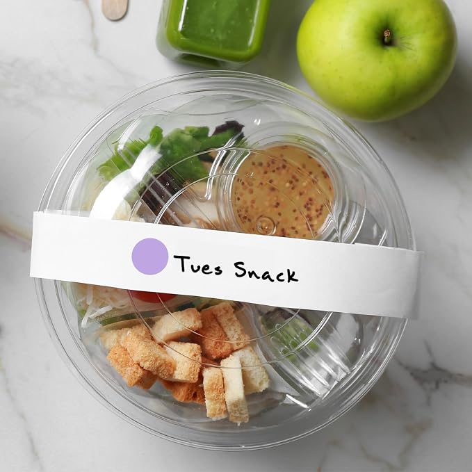 Removable Labels, 1/2 Inch Lavender Dots, 1000/Box | Round Removable Stickers with Writable Paper for Offices, Classrooms, Inventory and Medical Files. Made in USA