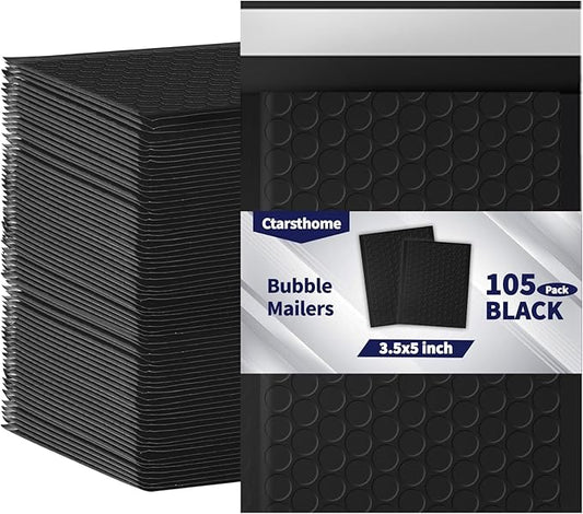 105 Pack Bubble Mailers 3.5x5inch Padded Envelopes Thin Mailing Envelopes Waterproof Bubble Opaque Padded Mailers Self Seal Adhesive Shipping Bags for Mailing Jewelry Makeup Small Business