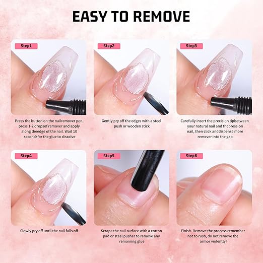 2 x 15g Semi Solid Nail Glue for Press On Nail, No Need for UV Lamp Super Strong Nail Glue Quick Drying Gel Long Lasting for Fake Acrylic Nails