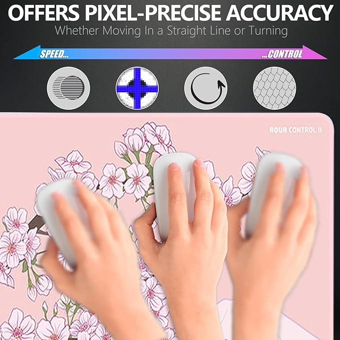 X-Raypad Aqua Control 2 Gaming Mouse Pad, Ultra-High Precision Mouse Pad with Perfect Speed and Control Capability, Consistent X and Y Glide, Designed for Fps Players with Low DPI Requirements