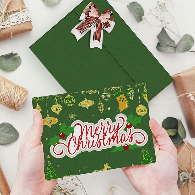 4.25 x 6.25 Dark Green Envelopes A4 100 Pack Self Seal | Goefun Printable 4x6 Envelopes for Invitations, Photos, Wedding, Graduation, Baby Shower, and Various Holidays