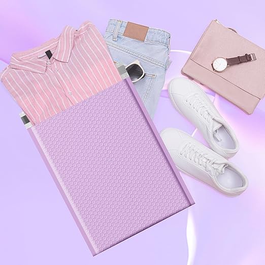 Fuxury Bubble Mailers 12x15" Lavender Purple Padded Envelopes 250 Pack Large Bubble Mailer Strong Adhesion Padded Mailer,Self-Seal Envelope for Mailing Small Business,Magazine, Clothing.