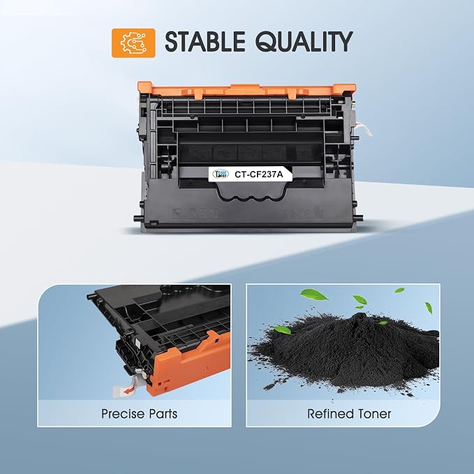 CF237A 37A Black Toner Cartridge for HP 37X CF237X M607 M608 M609 2 Pack | Compatible for HP 37A CF237A LaserJet Enterprise M607n M607dn M608n M608dn M608dh M608x M631 M632 M633 Series Printer Ink