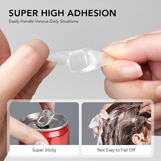 GAOY 4 Pcs 16ml Gel Nail Glue for Acrylic Nails Tips, 2 in 1 Nail Glue and Base Coat, UV Light Cure