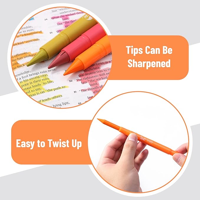 Mr. Pen- Gel Highlighter, 8 Pack, Dark Sunshine & Smiles, Bible Highlighters No Bleed, No Bleed Highlighters, Bible Highlighter