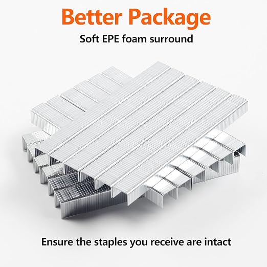 Heavy Duty T50 Staples 6000-Count 3 Sizes Galvanized | 2000 PCS per Size: 5/16", 3/8", 1/2", Galvanized Assorted Size Project Pack fit Pneumatic Electric Manual T50 Stapler Gun