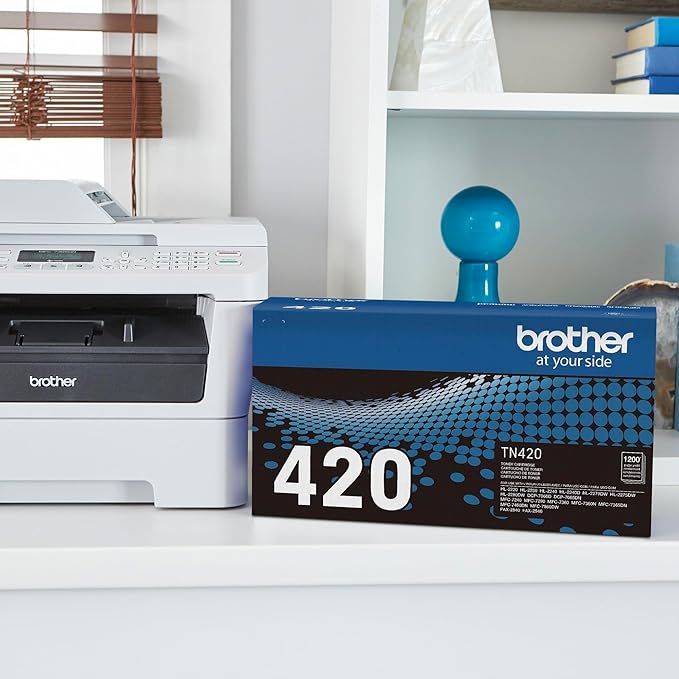 Brother Genuine TN420 Mono Laser Toner Cartridge, Black