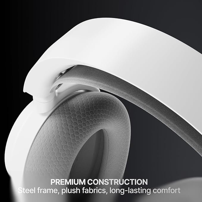 SteelSeries Arctis Nova 7X Wireless Gen 2 Gaming Headset - Real-Time App Control, 50+ HR Play, Neodymium Drivers, Mix 2.4GHz/Bluetooth, Xbox, PC, PS5/PS4, Switch 1/2, Mobile - White
