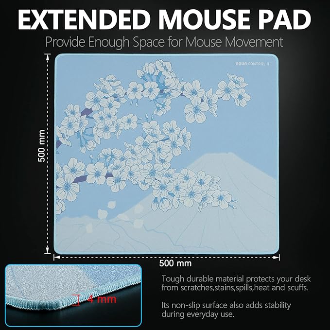 X-Raypad Aqua Control 2 Gaming Mouse Pad, Ultra-High Precision Mouse Pad with Perfect Speed and Control Capability, Consistent X and Y Glide, Designed for Fps Players with Low DPI Requirements