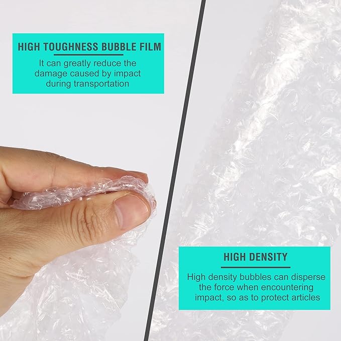 Bubble Cushion Wrap Pouches, Ailengy 8x10 Inches Bubble Out Bag, Double Walled Cushioning Bags Thickening Shockproof Foam Bags for Shipping, Storage, and Moving - 50pcs