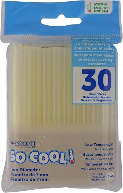 Westcott So Cool! Low-Temp Glue Sticks for Young Crafters, Pack of 360